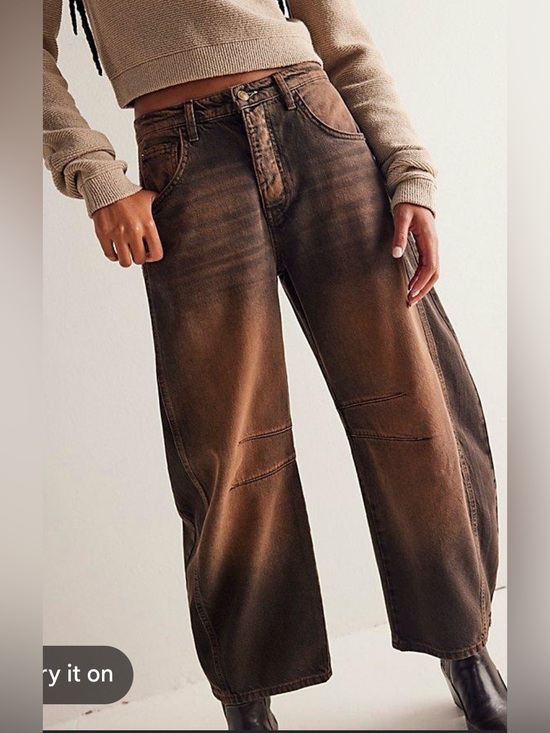 Free People Denim - Free people lucky you barrel jeans